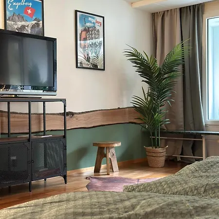 Apartment Alpine Hideaway - Cozy Mountainview Studio, Home-cinema, Free Parking, Ski, Engelberg, Luzern